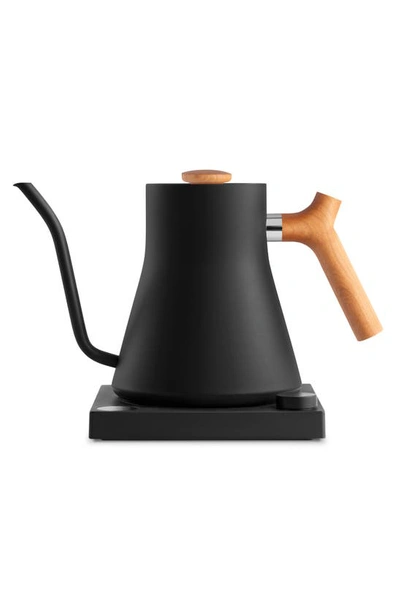 Shop Fellow Stagg Ekg Electric Pour Over Kettle In Matte Black W/ Cherry Accents