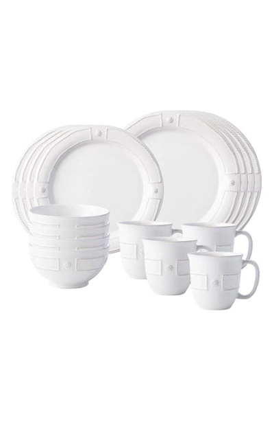 Juliska French Panel Whitewash 16 Piece Dinnerware Set, Service For 4 In Whitewash