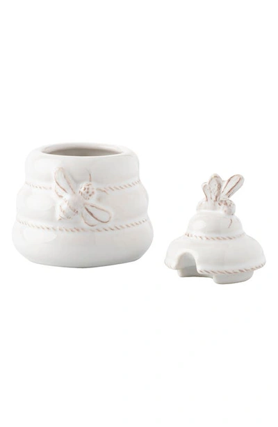 Juliska Clever Creatures Henrietta Whitewash Honey Pot In Whitewash