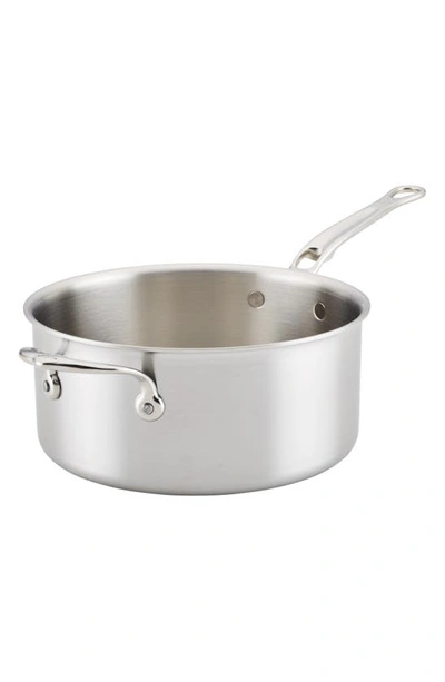 Shop Hestan 4-quart Thomas Keller Insignia Sauce Pot With Helper Handle In Stainless Steel