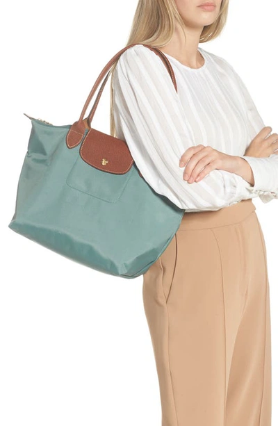 Shop Longchamp Medium Le Pliage Shoulder Tote In Cypress