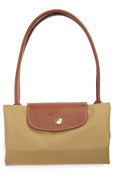 Shop Longchamp Medium Le Pliage Shoulder Tote In Desert