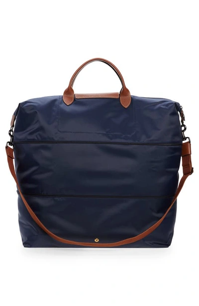 Shop Longchamp Le Pliage Expandable Travel Bag In Marine