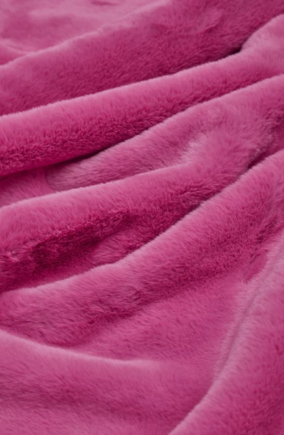 Shop Apparis Brady Faux Fur Throw Blanket In Sugar Pink