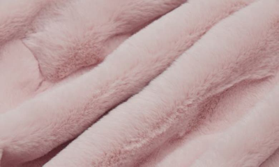 Shop Apparis Brady Faux Fur Throw Blanket In Blush