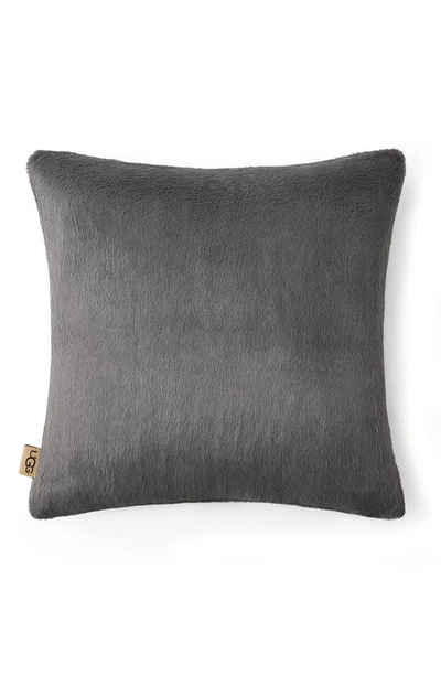 Shop Ugg Lanai Faux Fur Pillow In Charcoal