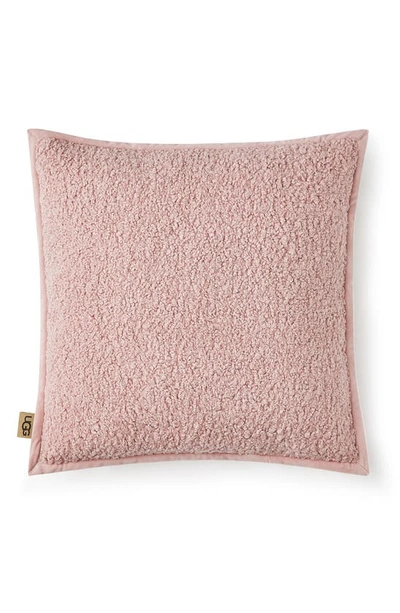 Shop Ugg Nisa Curly Fleece Pillow In Rose Tint