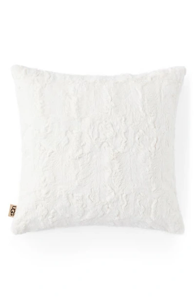 Shop Ugg Olivia Faux Fur Accent Pillow In Snow