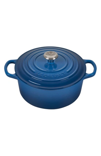 Shop Le Creuset 3 1/2-quart Signature Round Enamel Cast Iron French/dutch Oven In Marseille