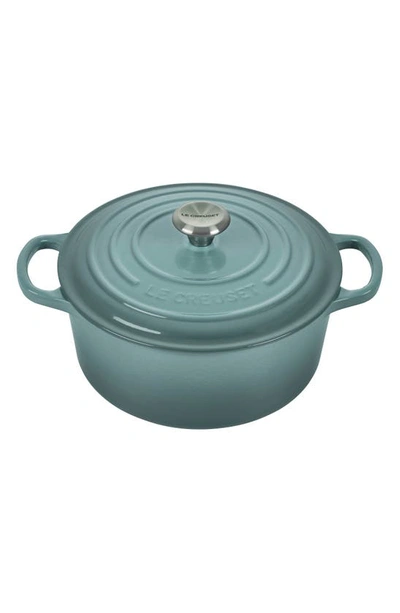Le Creuset 4.5-quart Signature Round Dutch Oven In Sea Salt