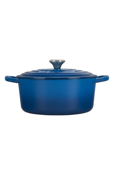 Shop Le Creuset 3 1/2-quart Signature Round Enamel Cast Iron French/dutch Oven In Marseille