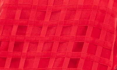 English Factory Windowpane Sheer Top In Red
