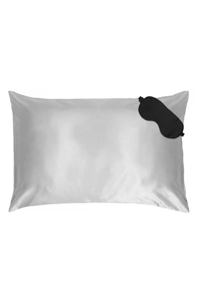 Shop Night Silk Beauty Sleep Kit In Silver