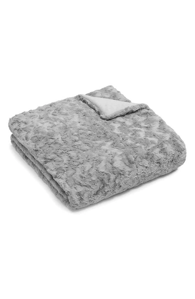 Shop Ugg Adalee Faux Fur Comforter & Sham Set In Seal