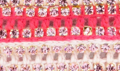Shop Rosantica Holli Tricot Crystal Crochet Evening Bag In Gold Multi