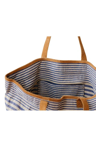 Will And Atlas Paloma Stripe Tote Bag In Indigo