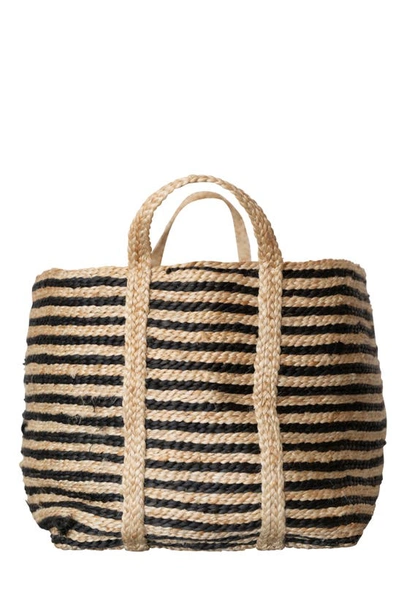 Shop Will And Atlas Will & Atlas Jute Basket In Striped