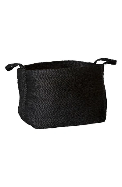 Shop Will And Atlas Will & Atlas Jute Basket In Charcoal