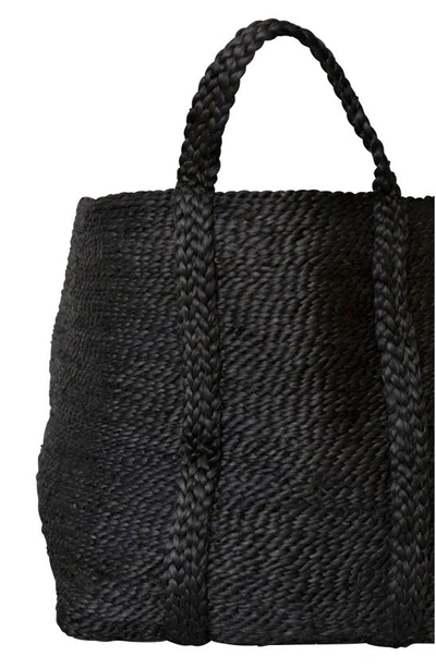 Shop Will And Atlas Will & Atlas Jute Basket In Charcoal