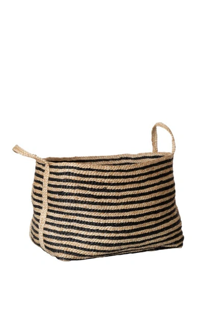 Will And Atlas Jute Basket In Striped