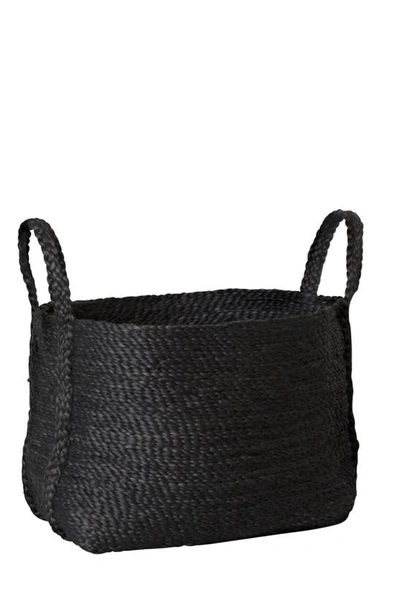 Shop Will And Atlas Jute Basket In Charcoal
