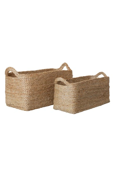 Shop Will And Atlas Rectangular Jute Tray In Natural