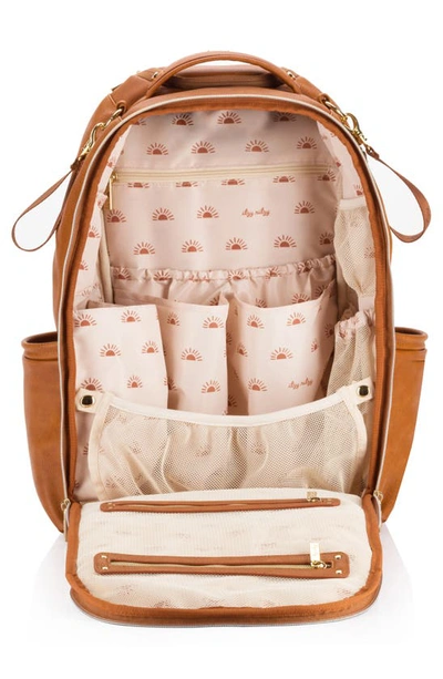 Shop Itzy Ritzy Boss Plus Diaper Backpack In Brown