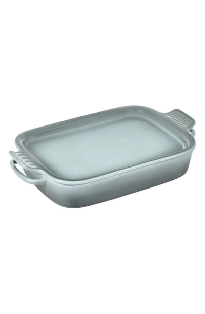 Shop Le Creuset 2.75-quart Rectangular Dish & Platter Lid In Sea Salt