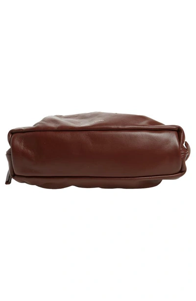 Shop Mansur Gavriel Mini Cloud Leather Clutch In Chocolate