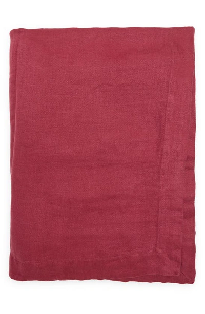 Shop Tekla Linen Tablecloth In Claret
