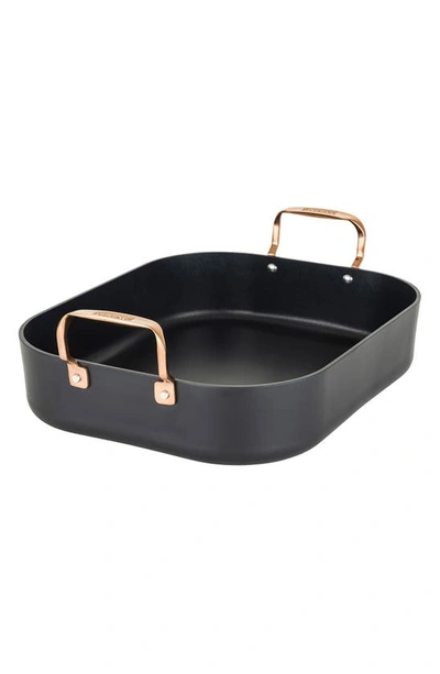 Shop Viking Hard Anodized Nonstick Roasting Pan With Carving Set In Black/ Copper