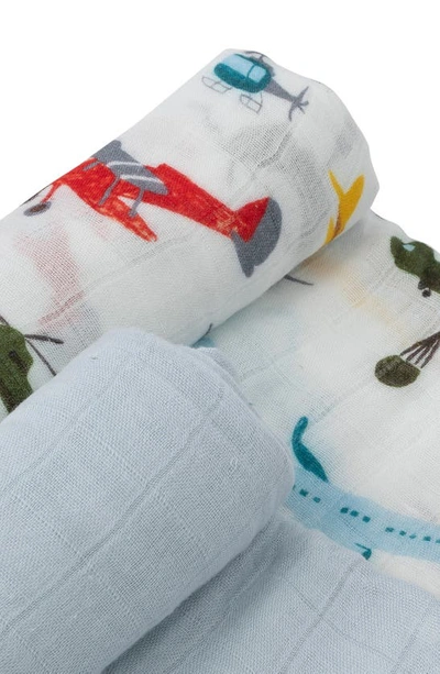 Shop Little Unicorn 2-pack Muslin Swaddle Blanket In Air Show