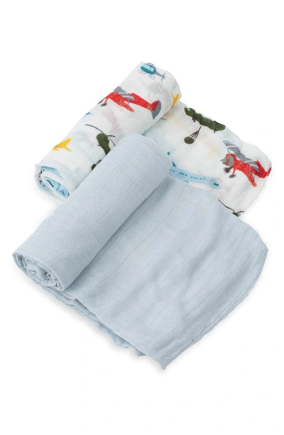 Shop Little Unicorn 2-pack Muslin Swaddle Blanket In Air Show