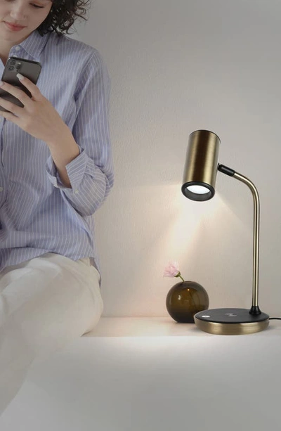 Shop Brightech Ezra Led Table Lamp In Brass