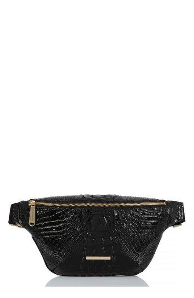 Shop Brahmin Croc Embossed Leather Harker Belt Bag In Black