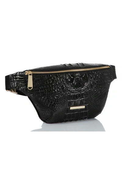 Shop Brahmin Croc Embossed Leather Harker Belt Bag In Black