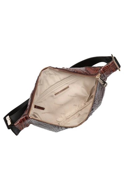 Shop Brahmin Croc Embossed Leather Harker Belt Bag In Pecan