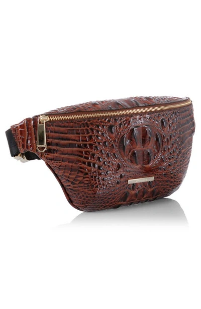 Shop Brahmin Croc Embossed Leather Harker Belt Bag In Pecan