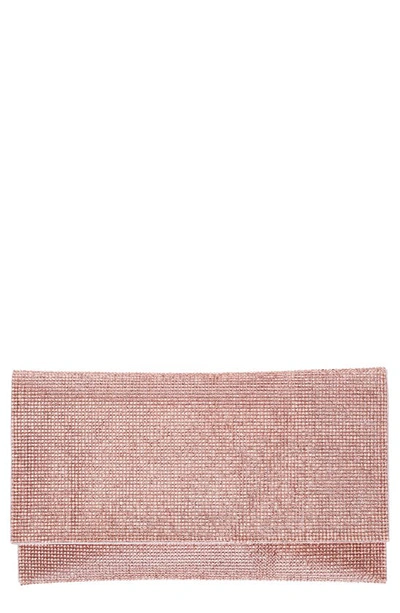 Nina Crystal Clutch In Rosegold