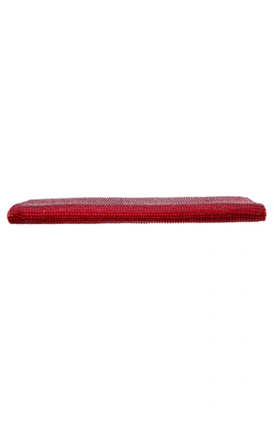 Nina Crystal Clutch In Siam Red