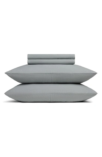 Parachute Linen Sheet Set In Slate Blue