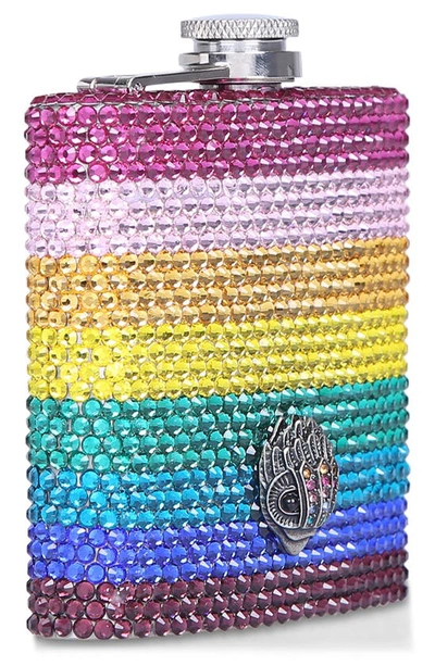 Kurt Geiger Crystal Flask In Multi