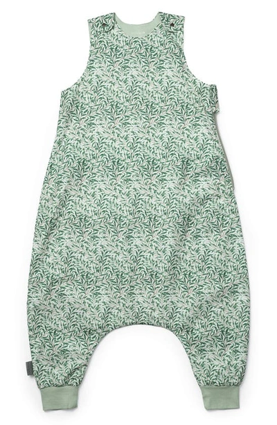 Shop Dockatot Print Cotton Pajama Romper In Green