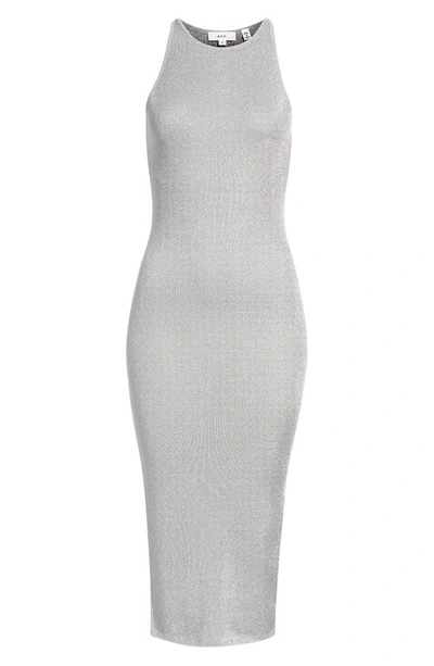A.l.c Ashley Metallic High Neck Midi Bodycon Dress In Mercury