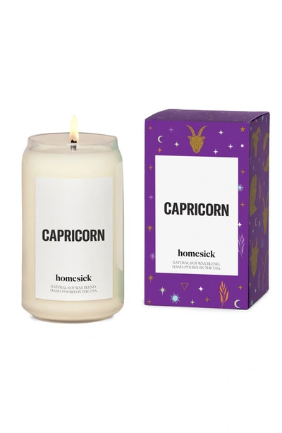 Homesick Astrology Capricorn Candle In White