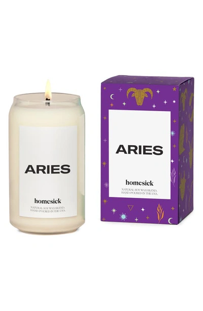 Homesick Aries Scented Candle In White