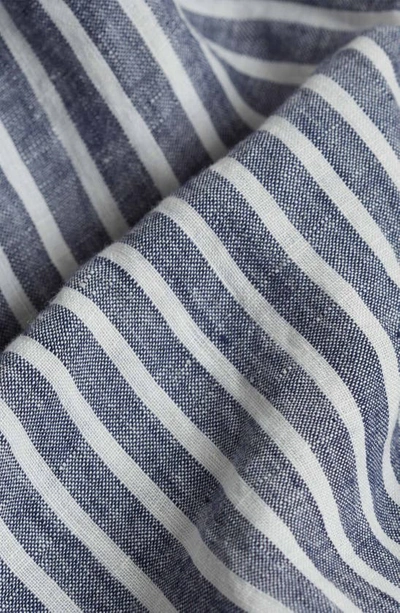 Shop Piglet In Bed Linen Duvet Cover In Midnight Stripe