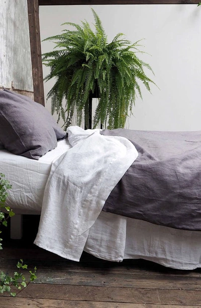 Shop Piglet In Bed Linen Sheet Set In Charcoal Gray