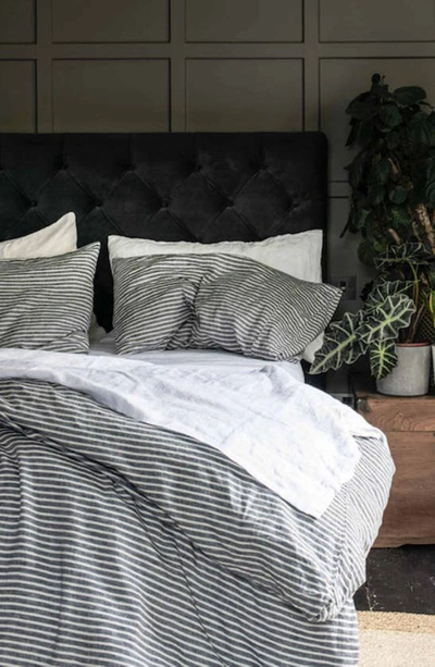 Shop Piglet In Bed Linen Sheet Set In Midnight Stripe
