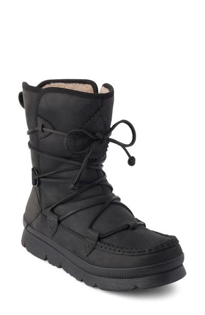Shop Manitobah Pacific Half Waterproof Winter Boot In Black